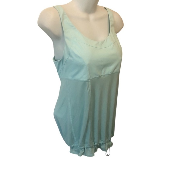 Lululemon Athletica Drawstring Flow Y Tank   Size 8 Mint Green Active Yoga - Picture 1 of 5